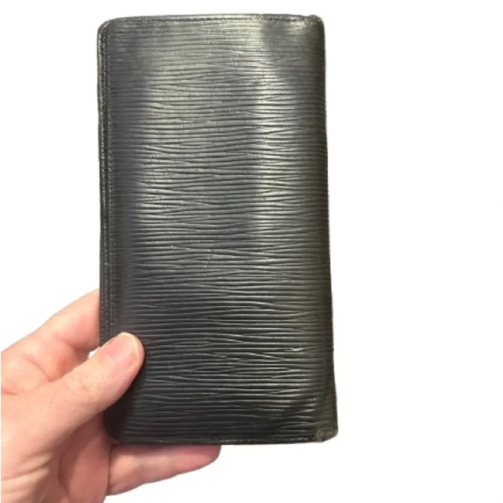 Louis Vuitton Black Epi Porte-Feuille Brazza Leather Bifold Wallet